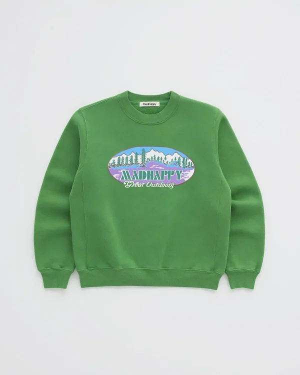 Green Madhappy Great Outdoors Crewneck - Madhappy Sale