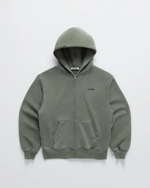 Moss Madhappy Classics Fleece Zip Up Hoodie - Madhappy Sale
