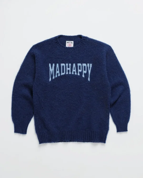 Ocean Force Madhappy Campus Shetland Wool Crewneck - Madhappy Sale