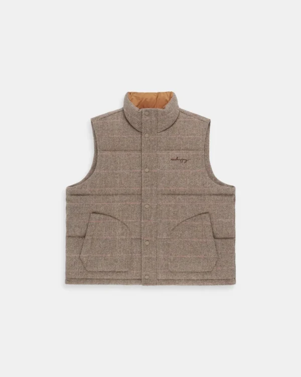 Beige Madhappy Harris Tweed Puffer Vest - Madhappy Sale