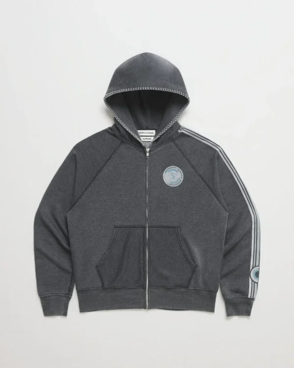Charcoal Madhappy Hysteric Glamour Lightweight Fleece Zip Up Hoodie