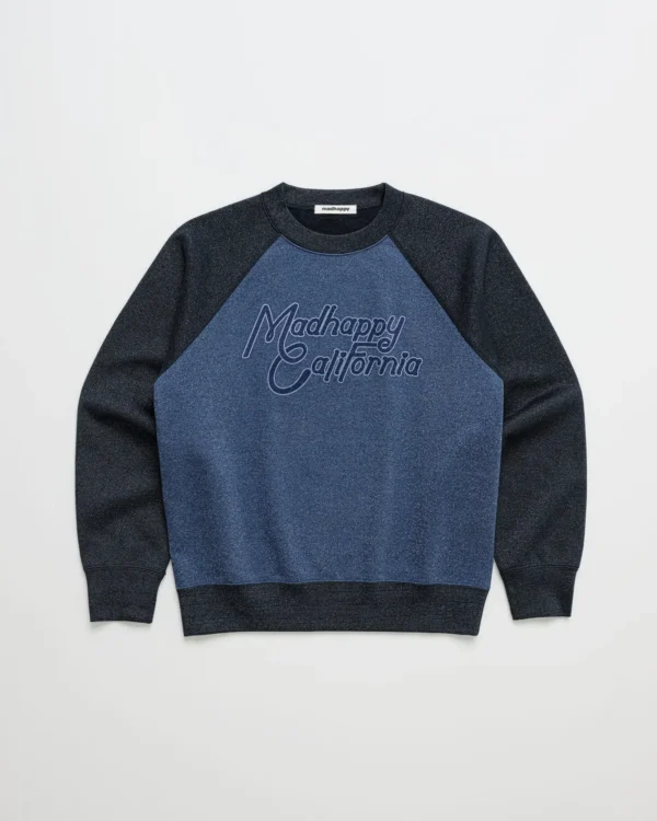 Glitter Blue Madhappy Glitter Midweight Raglan Crewneck