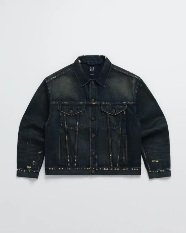 Sand-Washed Madhappy & Gap Distressed Denim Trucker - Madhappy Sale