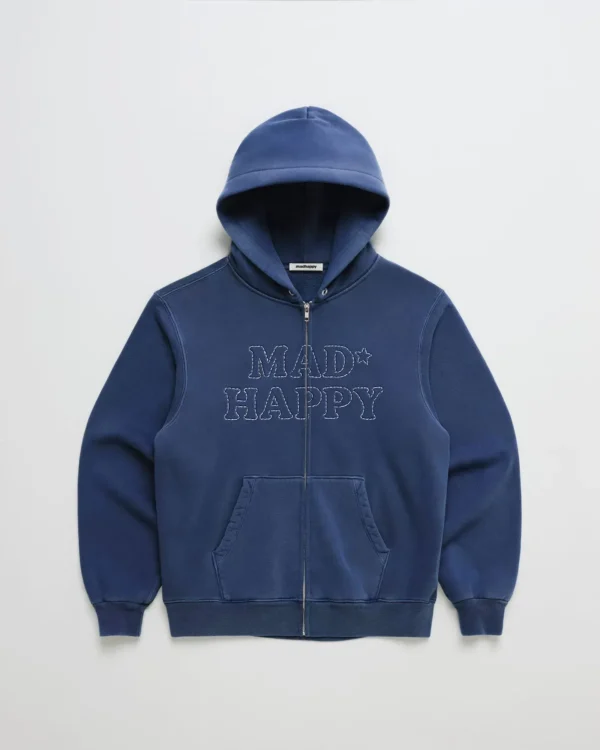 Galaxy Madhappy Cooper Star Thermal Fleece Zip Up Hoodie