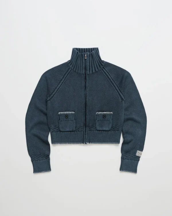 Navy Madhappy Guest In Residence Knit Full Zip
