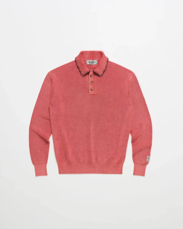 Red Madhappy Guest In Residence Rib Knit Polo
