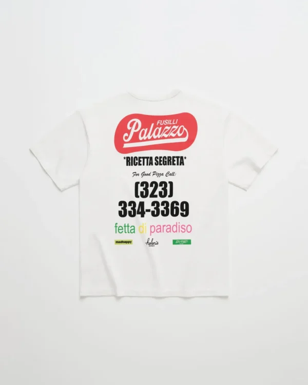 White Madhappy Jon & Vinny's Palazzo Heavyweight T-Shirt Back